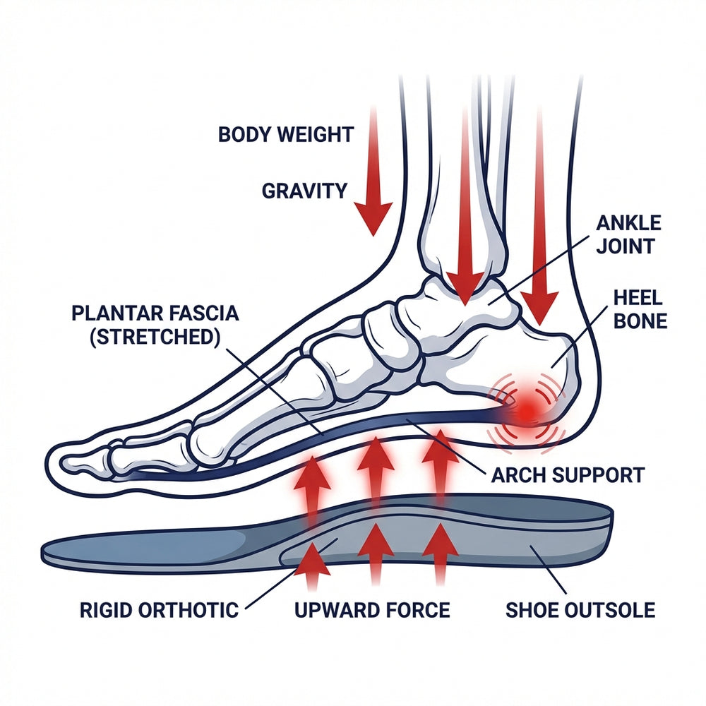 2. Your custom orthotics are probably making it worse